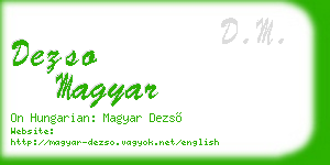 dezso magyar business card